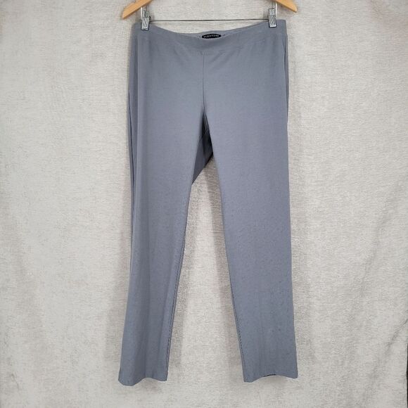 Eileen Fisher Stretch Crepe Pants Light Gray Women's Size Medium - Picture 1 of 10